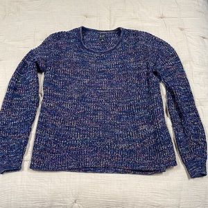 Old Navy tri color blue knit sweater